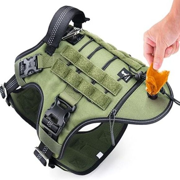 No Pull Dog Harness  Heavy Duty Dog Harness with Handle and Poop Bag Holder Sz M - Picture 13 of 13